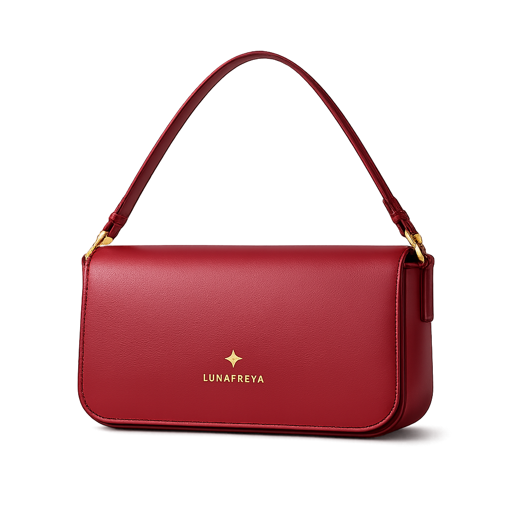 The Luna Flap Shoulder Bag in red