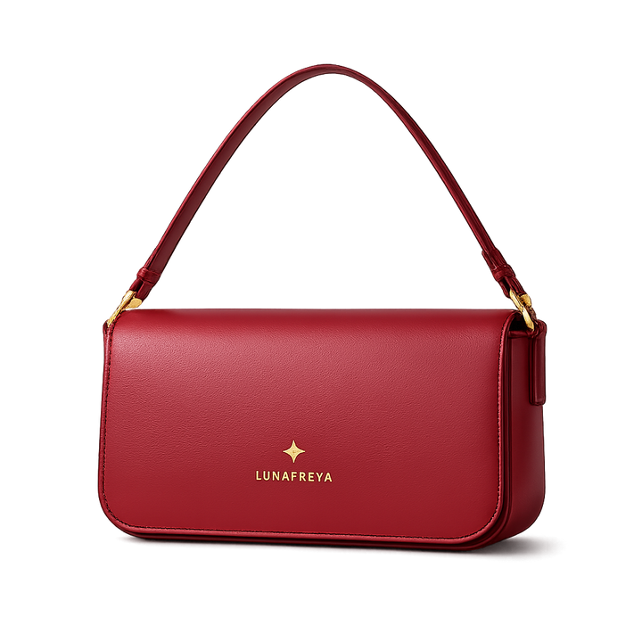 The Luna Flap Shoulder Bag in red