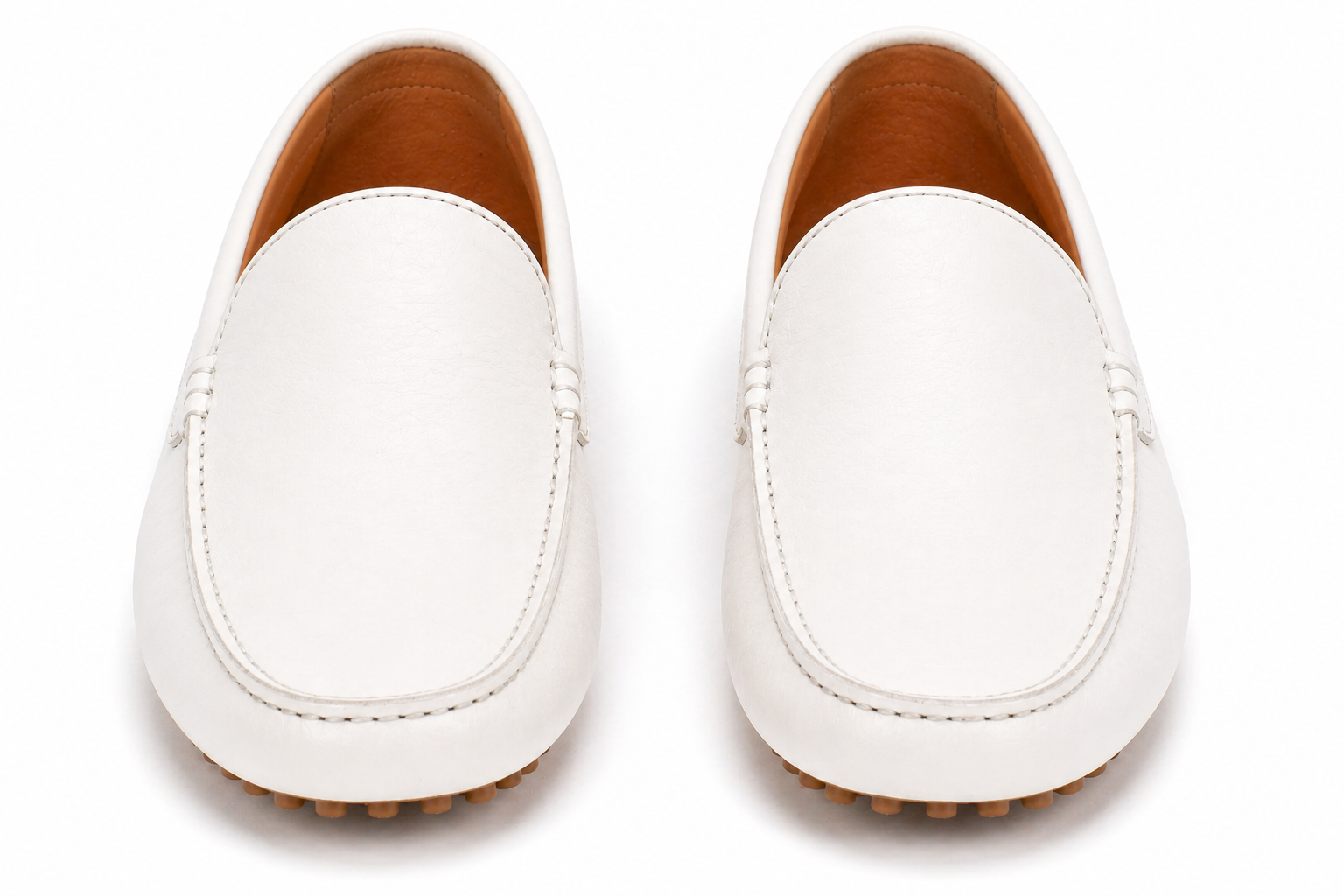 White Leather Ivory Ease Slip-On Loafers