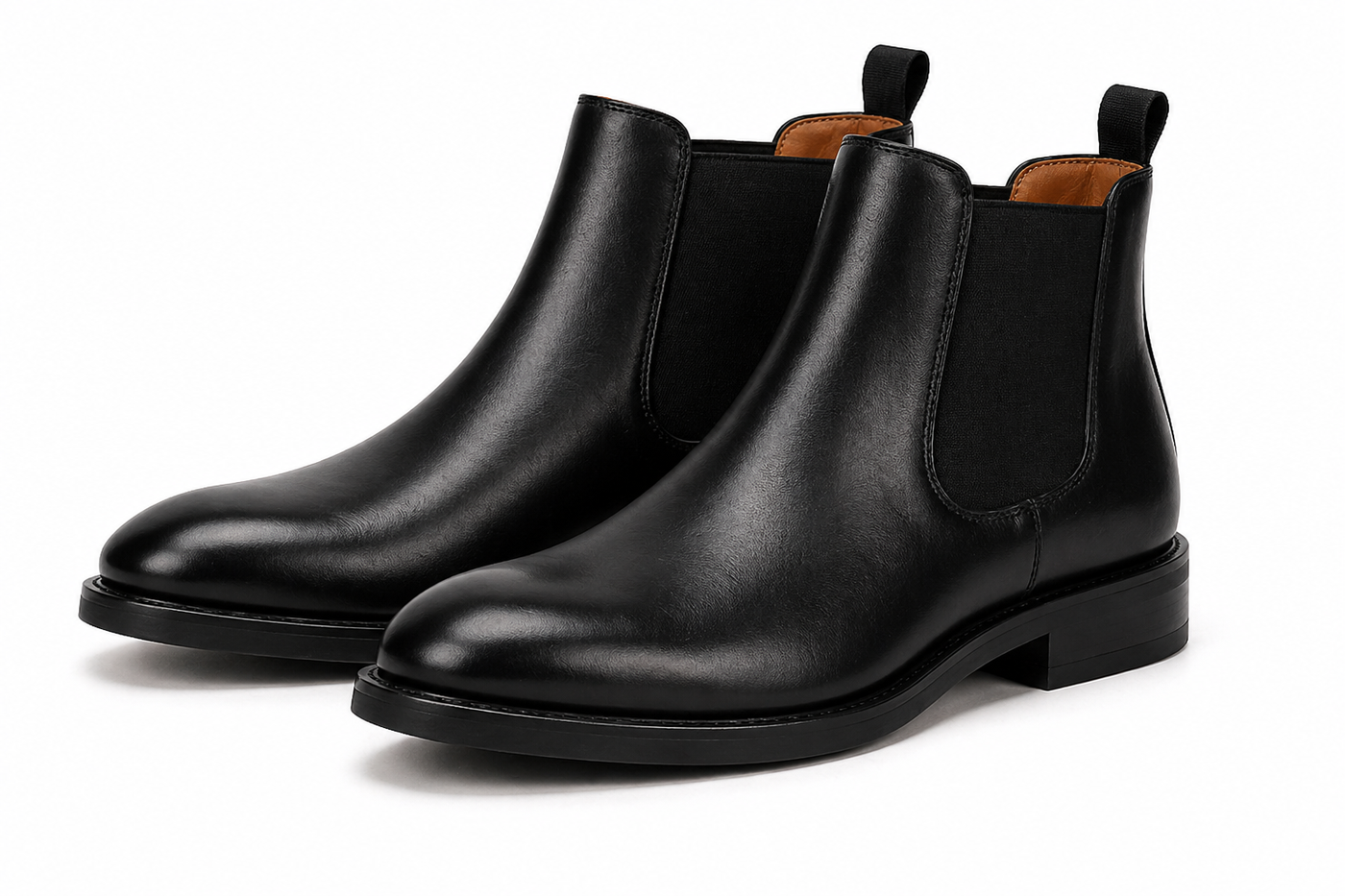 Black Leather Classic Chelsea Boots