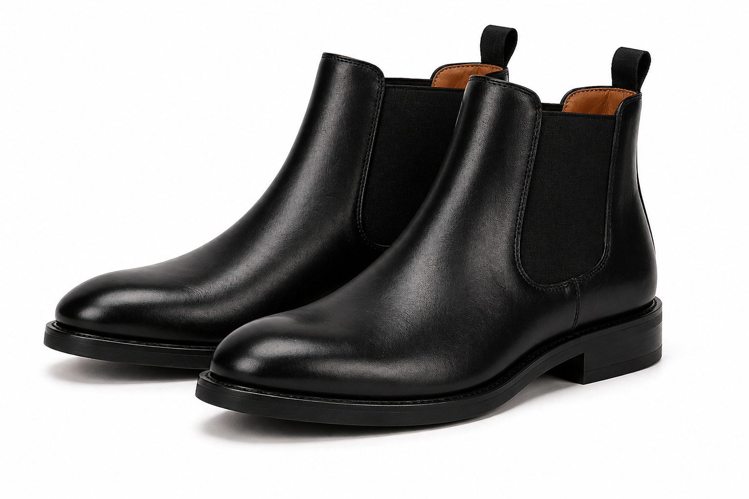 Black Leather Classic Chelsea Boots