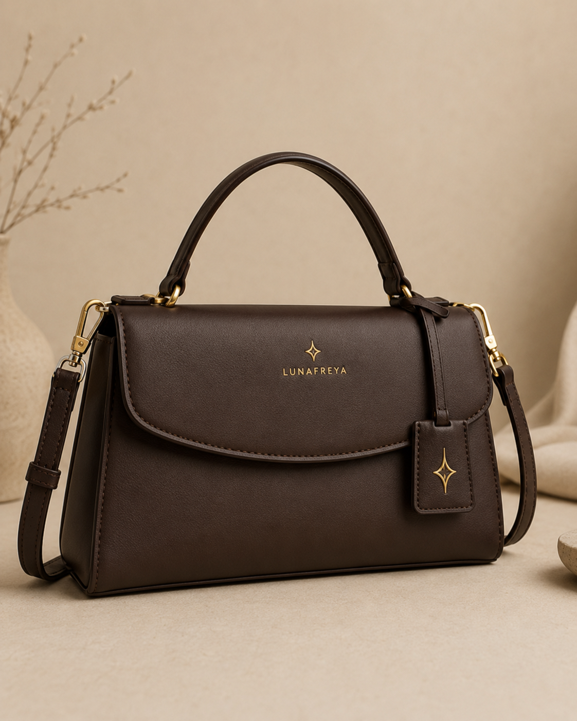 The Luna Flap Top Handle