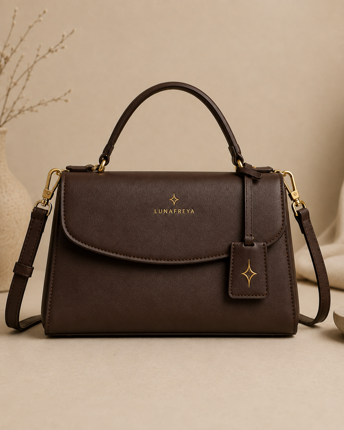 The Luna Flap Top Handle