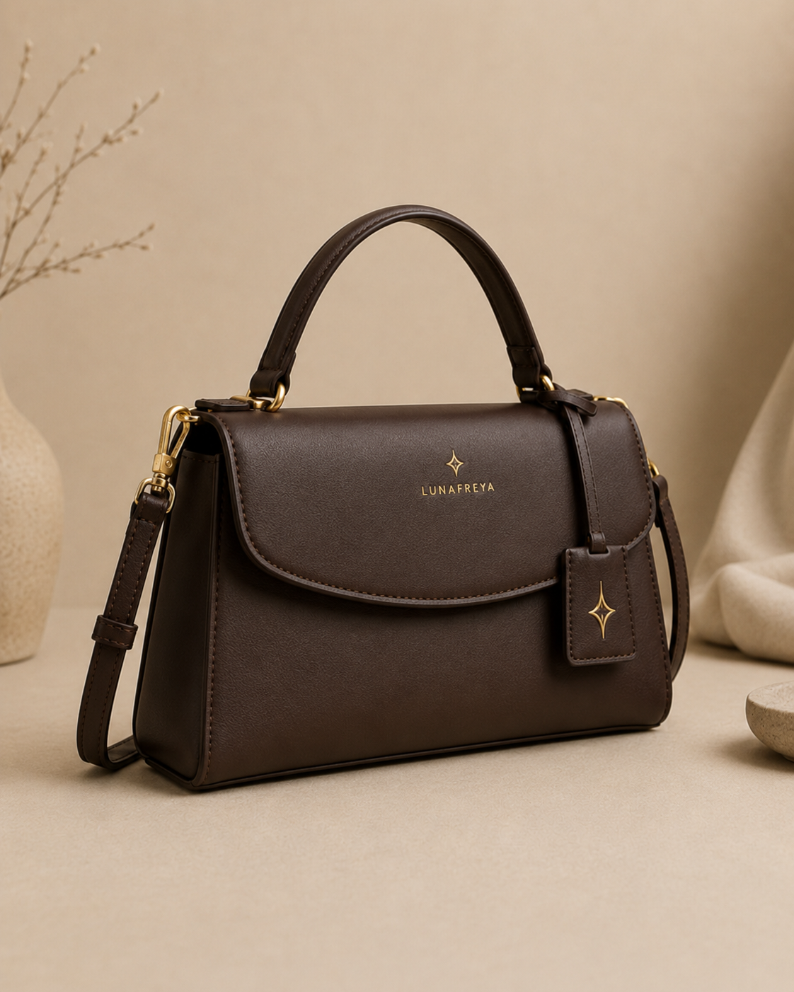 The Luna Flap Top Handle