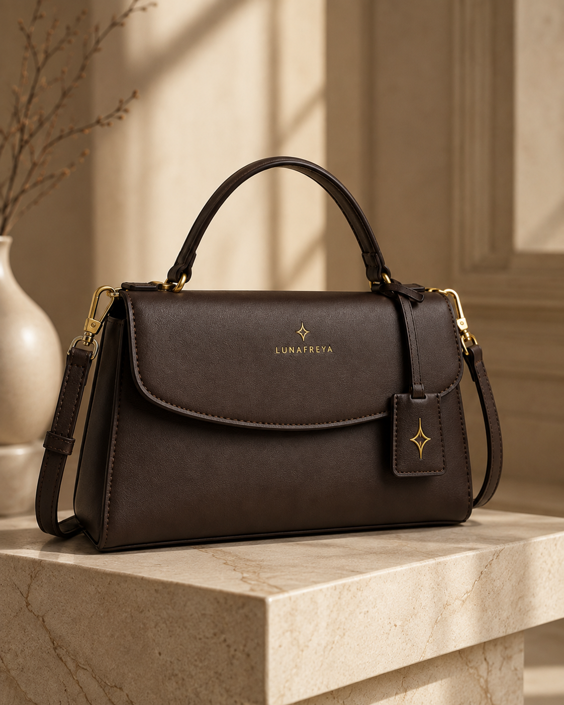 The Luna Flap Top Handle